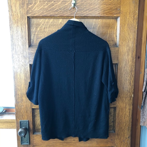 Soft black draped cardigan - Picture 2 of 4